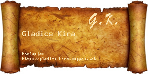 Gladics Kira névjegykártya
